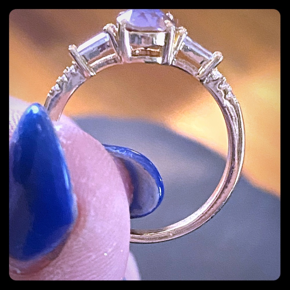Rose gold stainless steel ring size 8